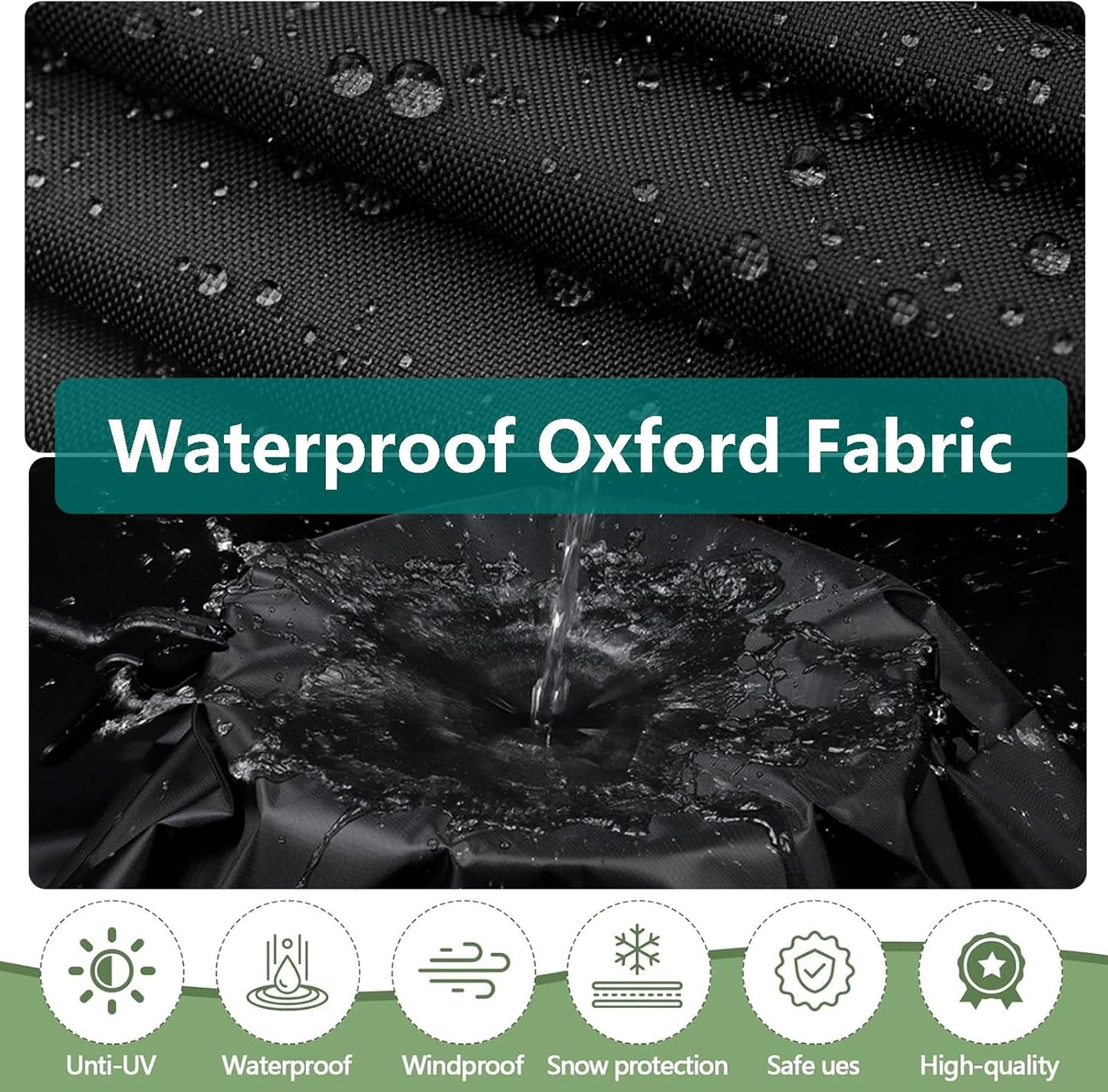 Funda silla huevo patio impermeable mimbre 75x45pulg negro