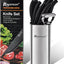 Set 10 Pzas Cuchillos Acero Inox Alto Carbono con Bloque