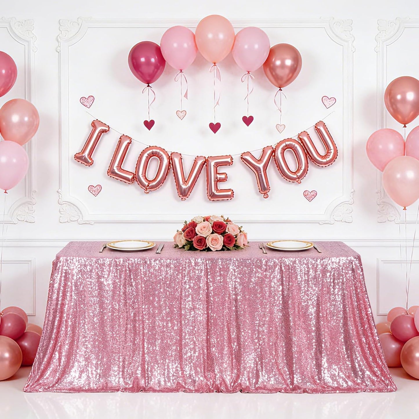 Mantel lentejuelas 50x80pulg para fiestas y eventos