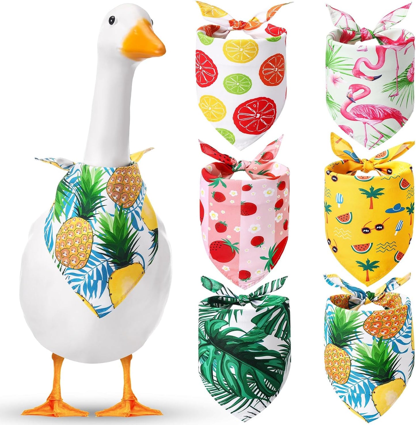 6 Bandanas Ganso Hawaiana Bufanda Ajustable 23x17pulg