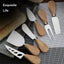 Set 21 cuchillos esparcidor queso acero inox asa madera