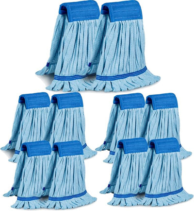 Pack 10 Fregona Tubo Microfibra Cabezal Reemplazo