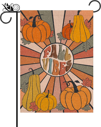 Bandera jardín doble cara calabazas 12x18pulg