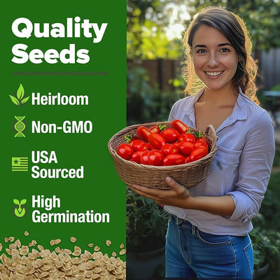 Semillas tomate San Marzano pasta italiana clásica germinación alta