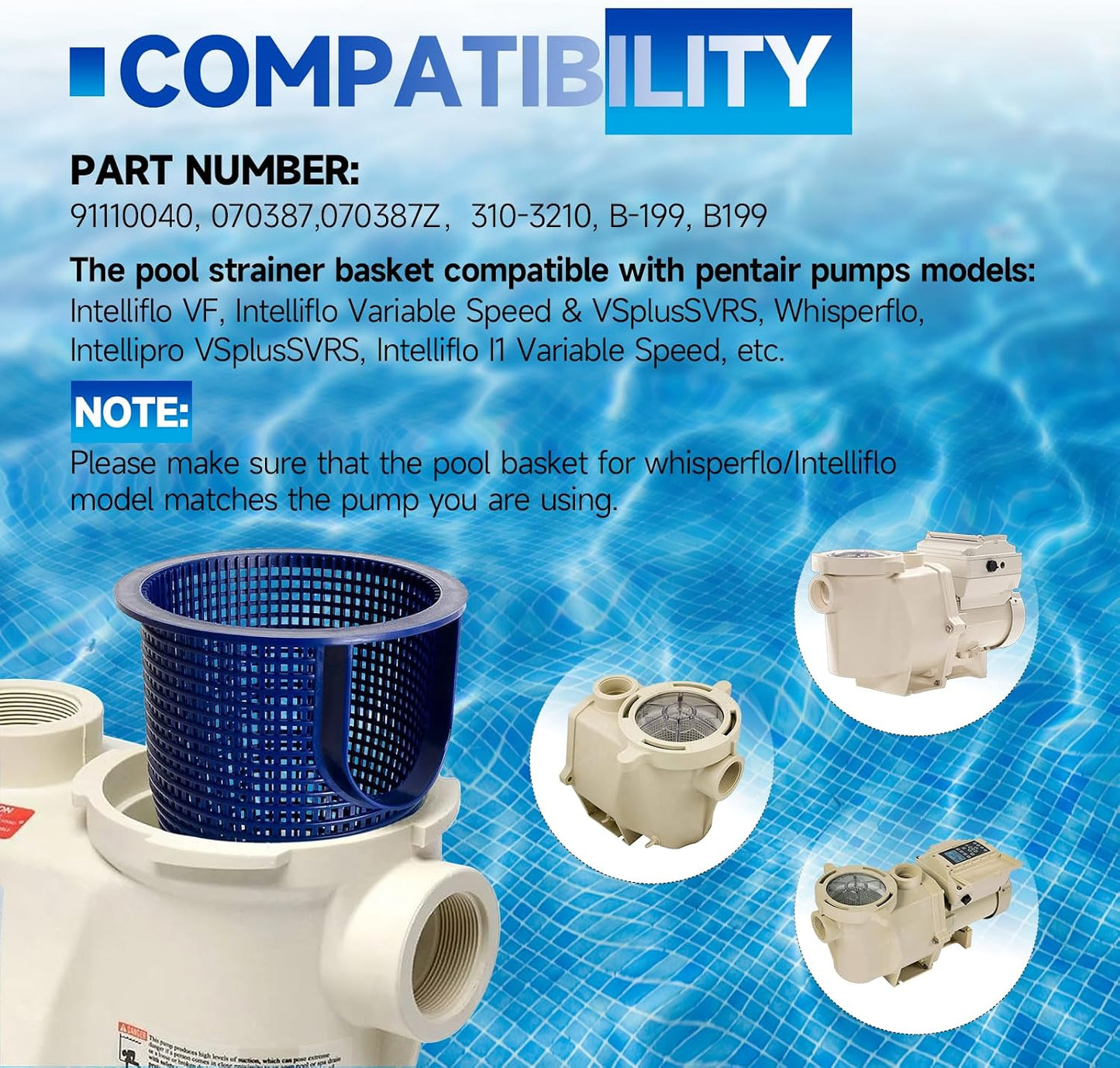 Cesta filtro bomba piscina Pentair B199