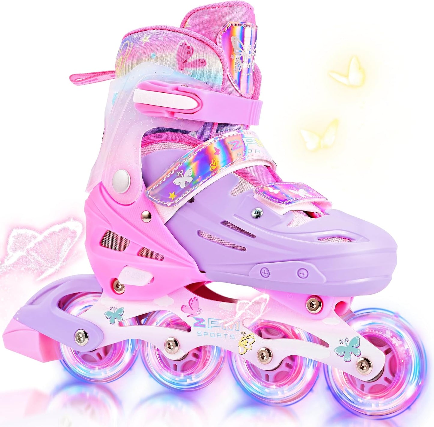 Patines en línea para niños con ruedas iluminadas ajustables