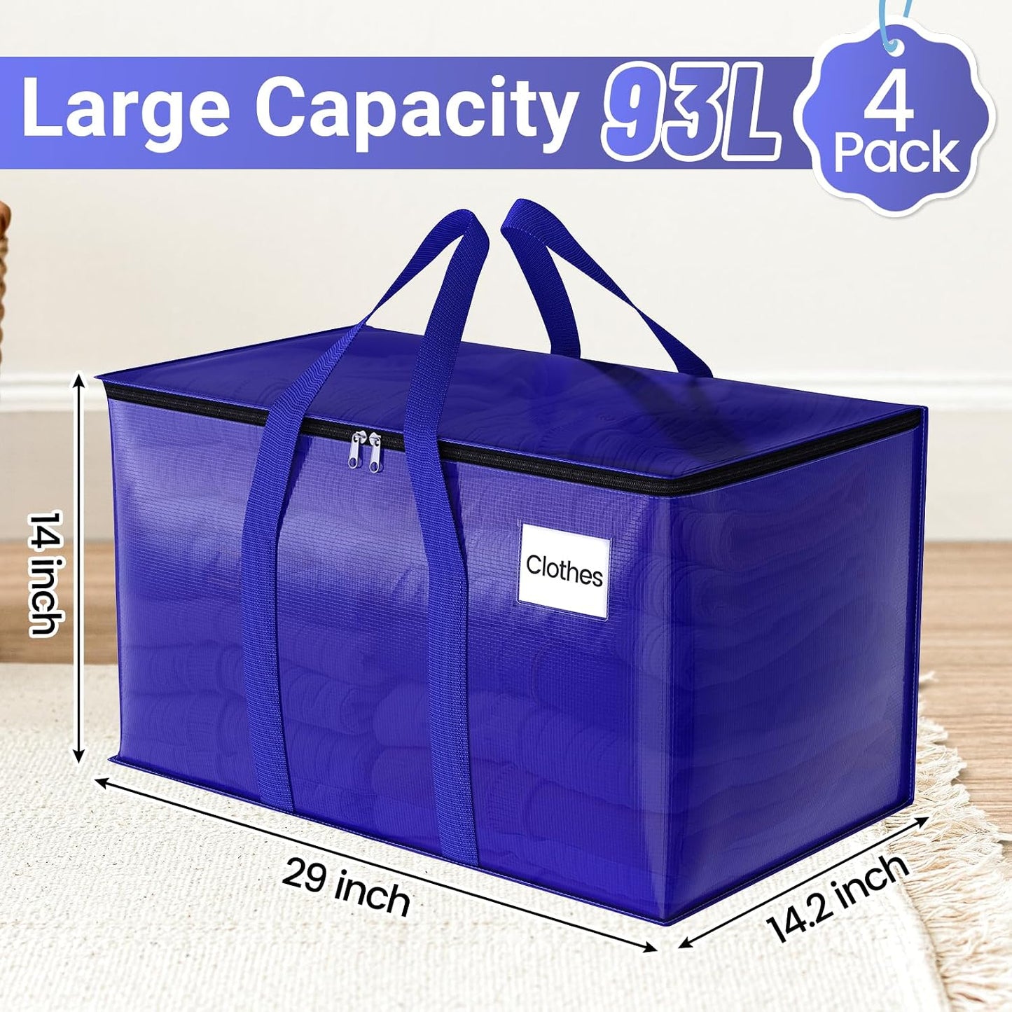 Bolsas almacenamiento dormitorio universitario niña azul