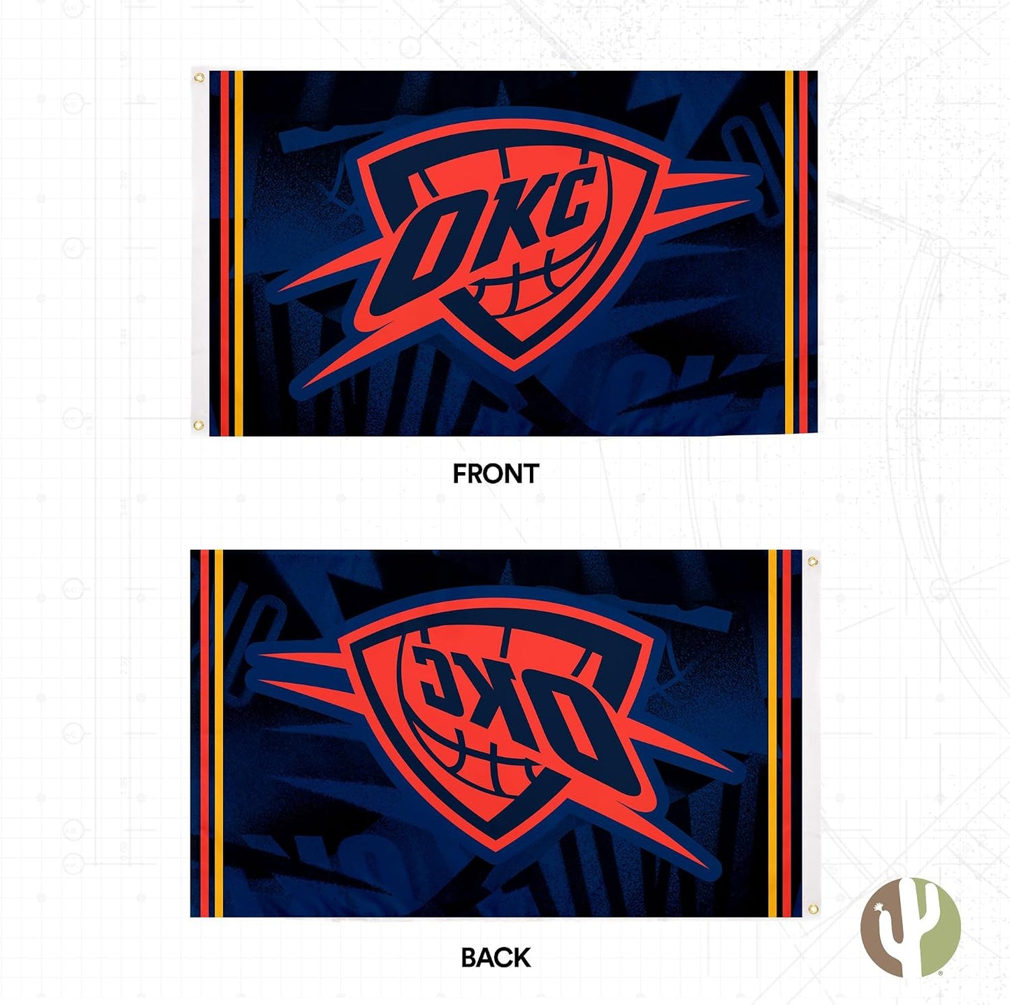 Bandera OKC Thunder 3x5ft poliéster interiores exteriores