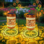 2 Linternas Solares Girasol Impermeables Jardín