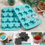 Molde cubos hielo copo nieve 2 pzas 12 rejillas silicona