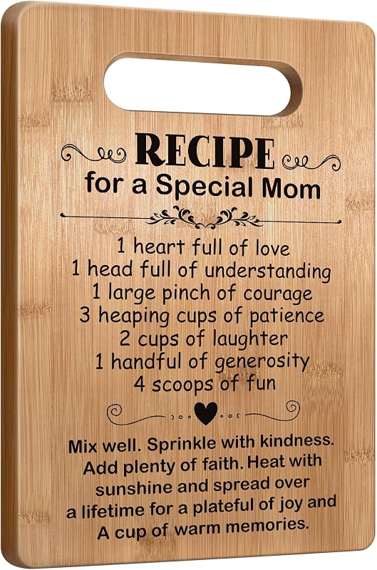 Regalo para mamá hija e hijo tabla cortar cumpleaños navidad