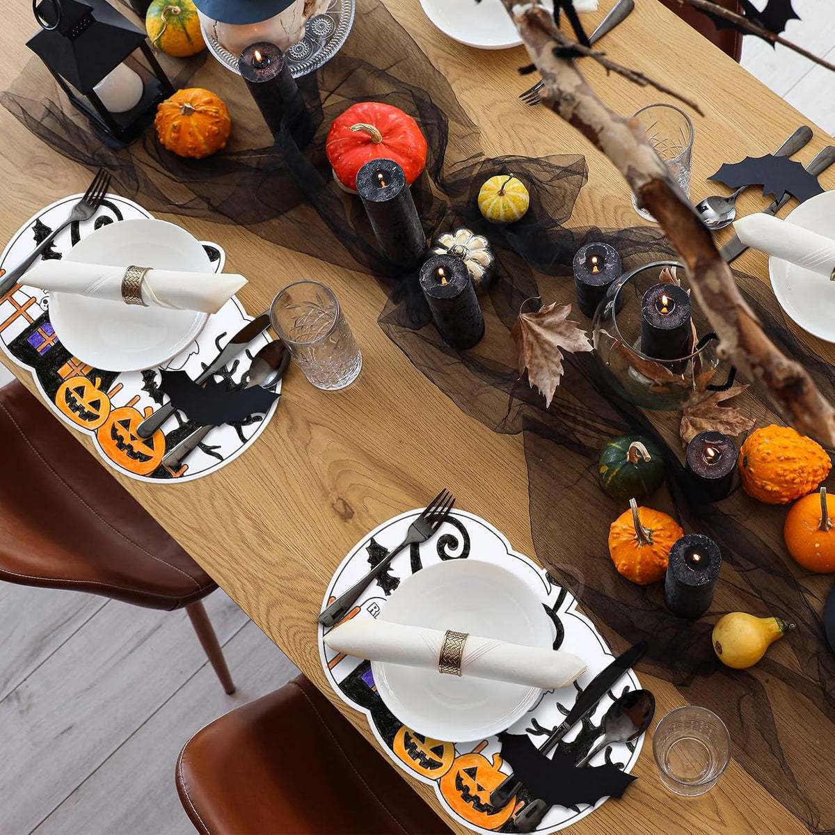 Manteles papel para colorear Halloween 12 uds