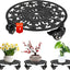 Soporte rodante para plantas 11pulg hierro forjado resistente
