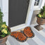 Tapete antiderrap látex forma mariposa naranja 3'3"x1'9"