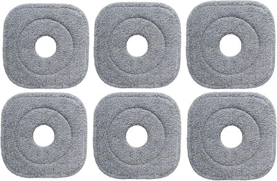 6 Pzas Cabezales Microfibra para Trapeador TrueClean M16 gris