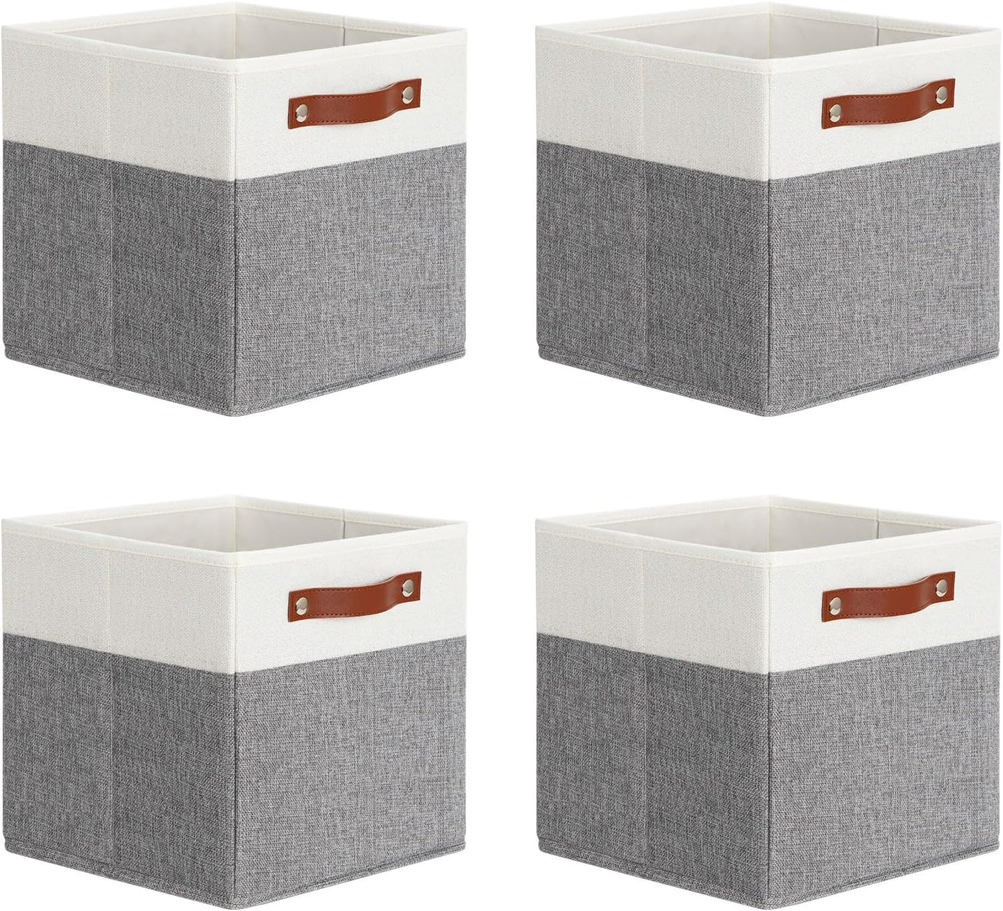 Cubos plegables tela 11x11 con asas para organización