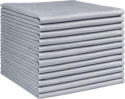 Paño microfibra sin pelusa 12x12 pulg gris para ventanas y espejos