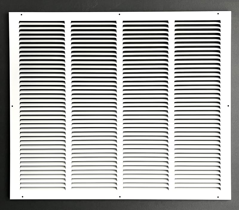 Rejilla ventilación acero estampado 24x20pulg blanco
