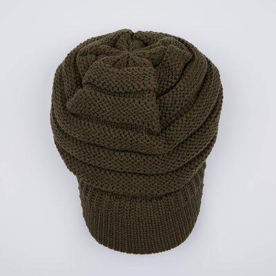 Sombrero punto acanalado ala mujer YJ-131