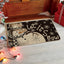 Alfombra puerta invierno con copos nieve y muñeco Let It