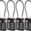 Cerradura TSA con combinación 3 esferas negro 2.5pulg pack 4
