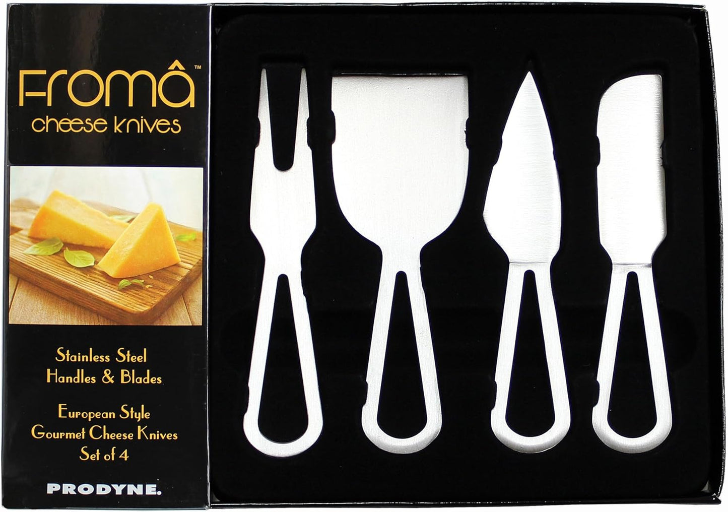 Set 4 Cuchillos Queso Acero Inox