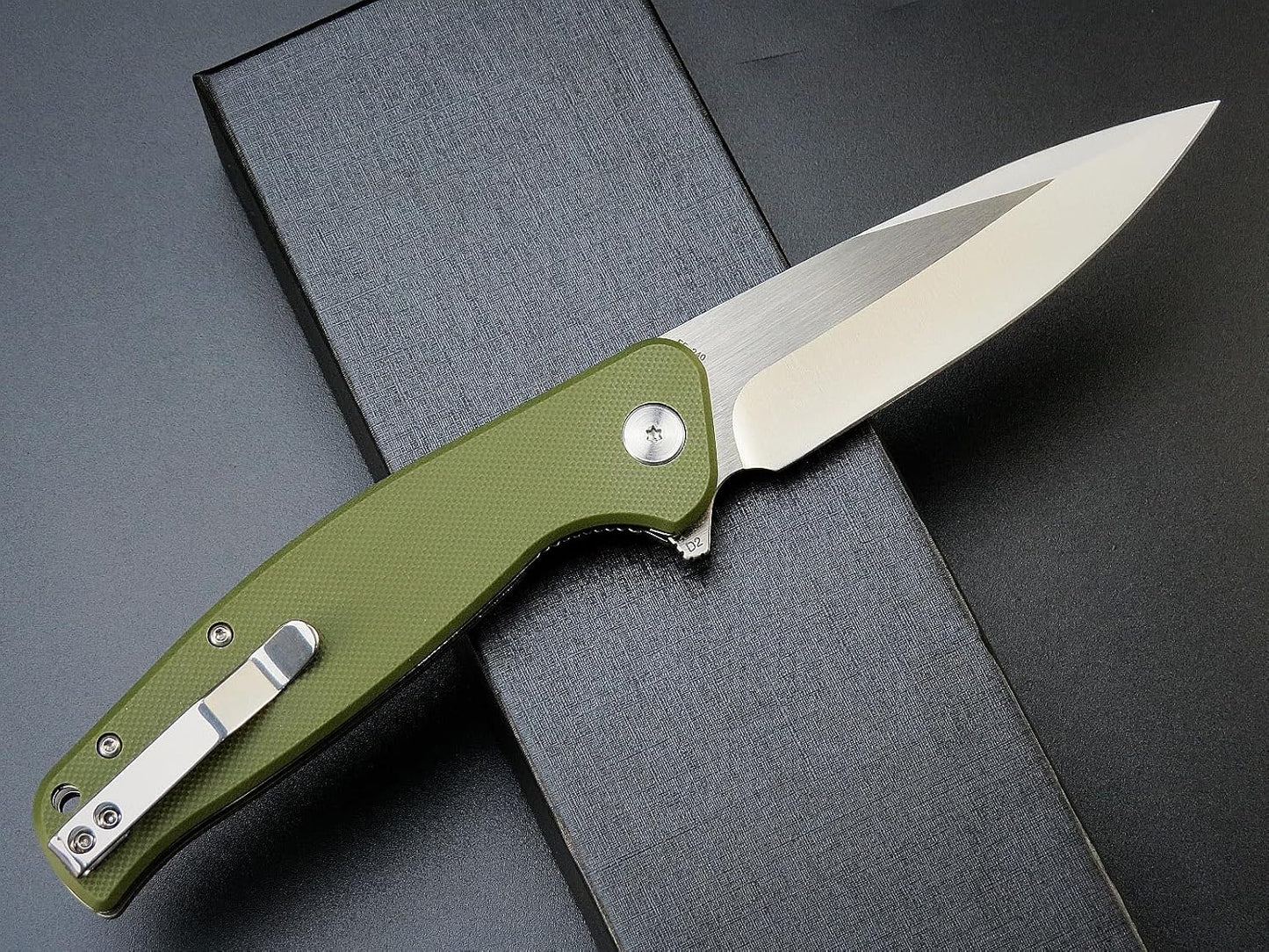 Cuchillo plegable D2 acero G10 mango EDC camping