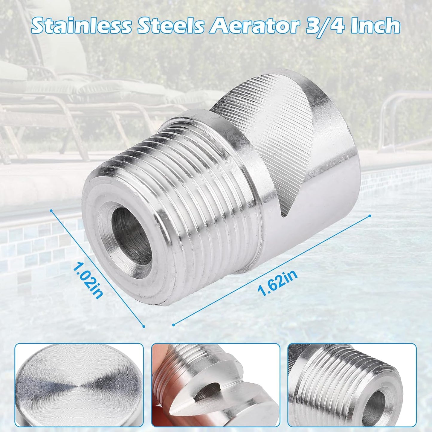 Boquilla aireador piscina MIP 3/4" vida larga