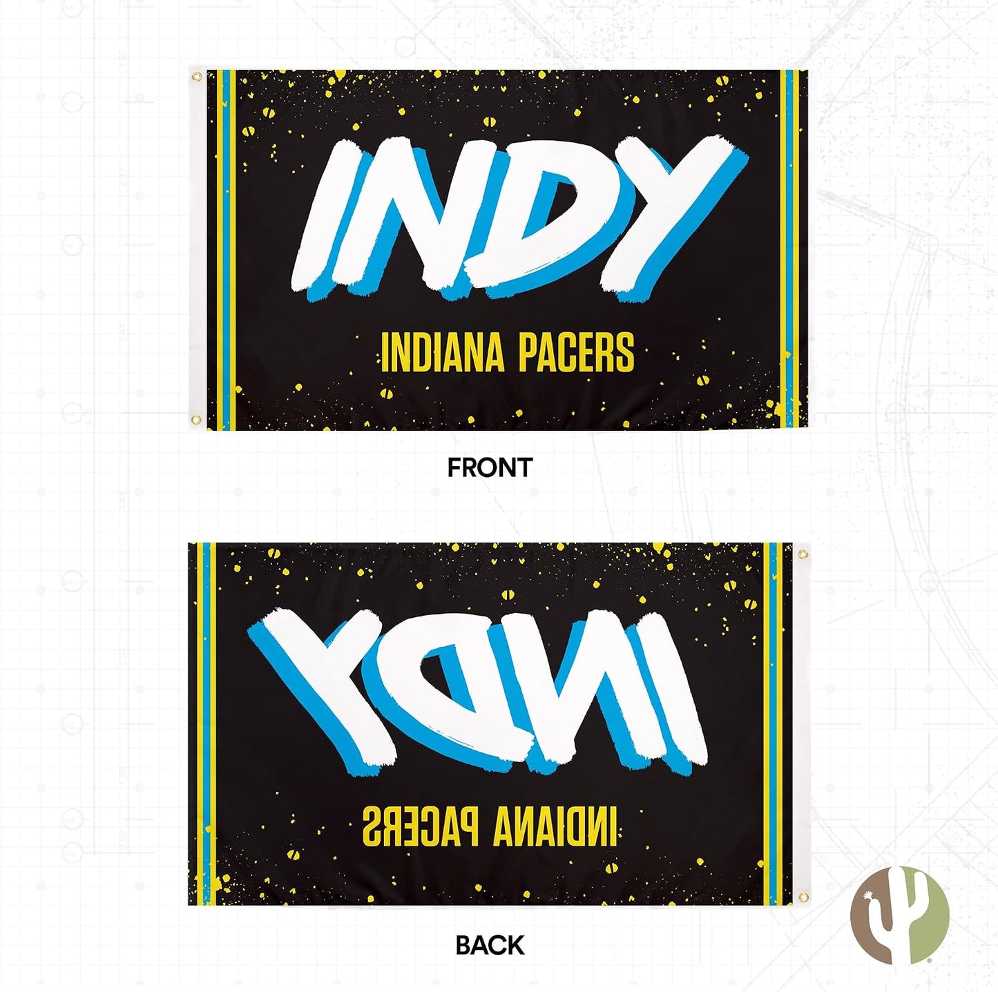 Bandera Pacers NBA 3x5ft poliéster interiores