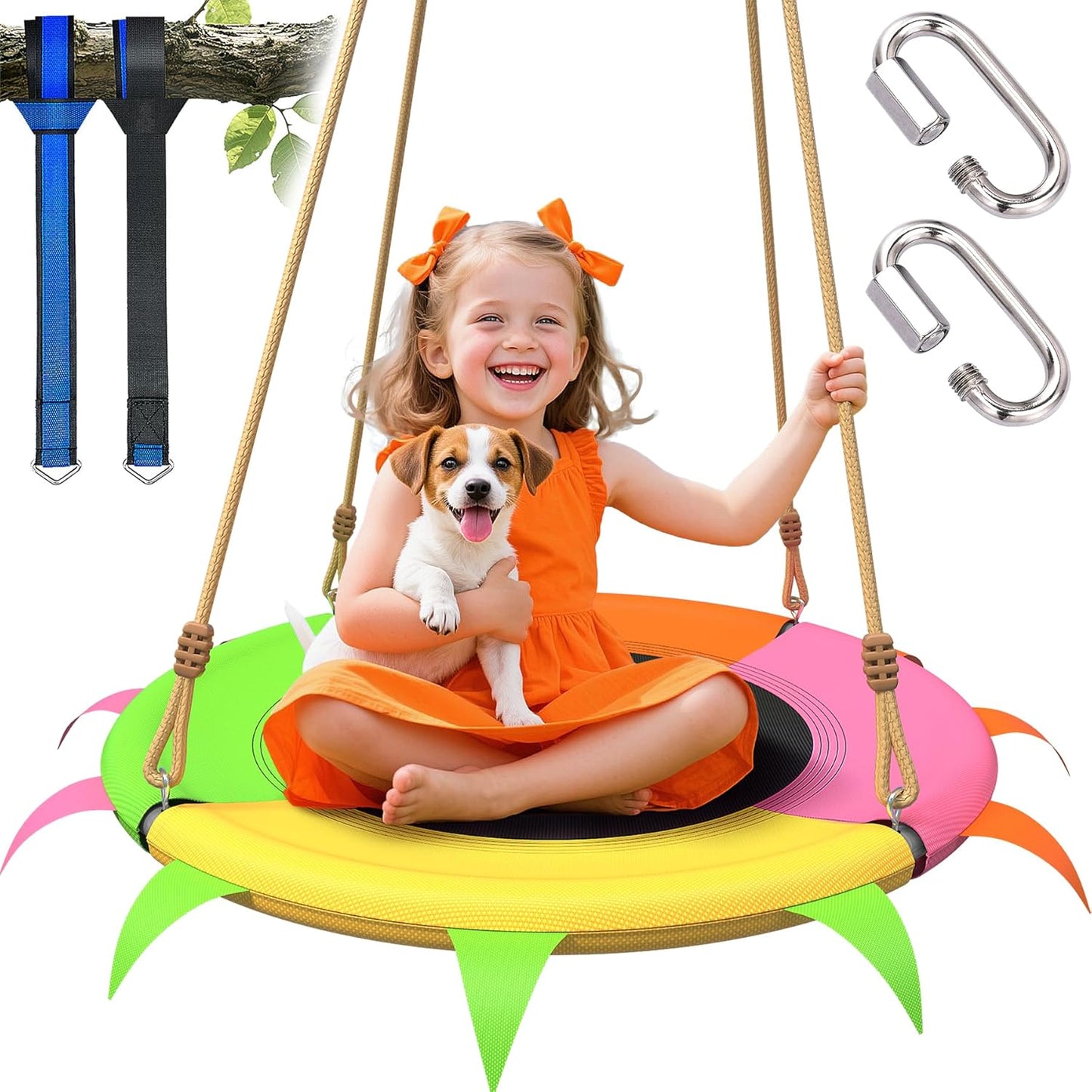 Columpio platillo para niños al aire libre resistente