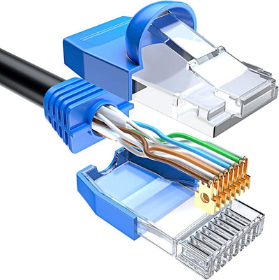 Cable Cat6 exterior 250ft cobre sólido 550MHz impermeable