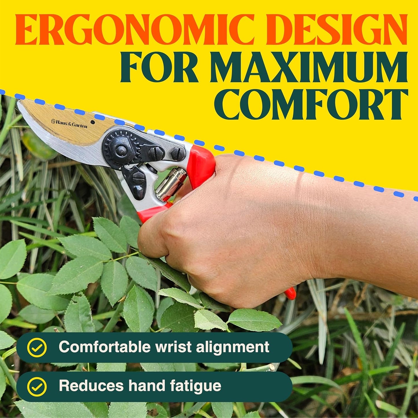 Tijeras podar ergonómicas titanio servicio pesado