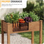 Cama jardín elevada madera 34x18x30pulg soporte 400lb