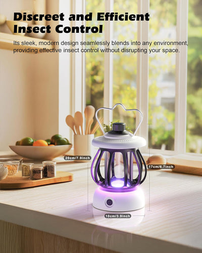 Trampa insectos voladores 10 repuestos recargable blanco