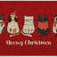 Tapete Navidad puerta exterior rojo 17x27pulg