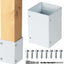 Protector poste acero inox 3.3-6" vallas buzones blanco