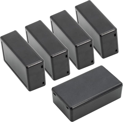 Caja eléctrica ABS 5 pzas para PCB negra 2.8x1.7pulg