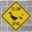 Letrero cruce Slow Duck Xing 12x12" aluminio 3M