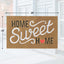 Felpudo Marrón Home Sweet Home con Goma Antiderrap