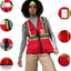 Chaleco seguridad reflejante alta visibilidad 11 colores mujer