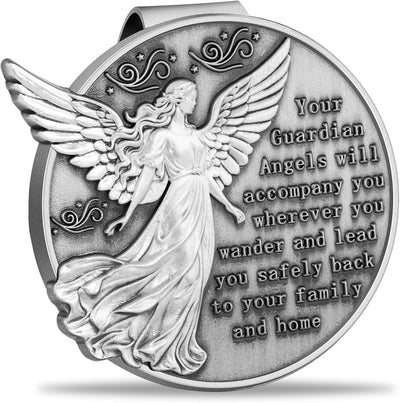 Clip visera ángel guardián para auto regalo católico mujer