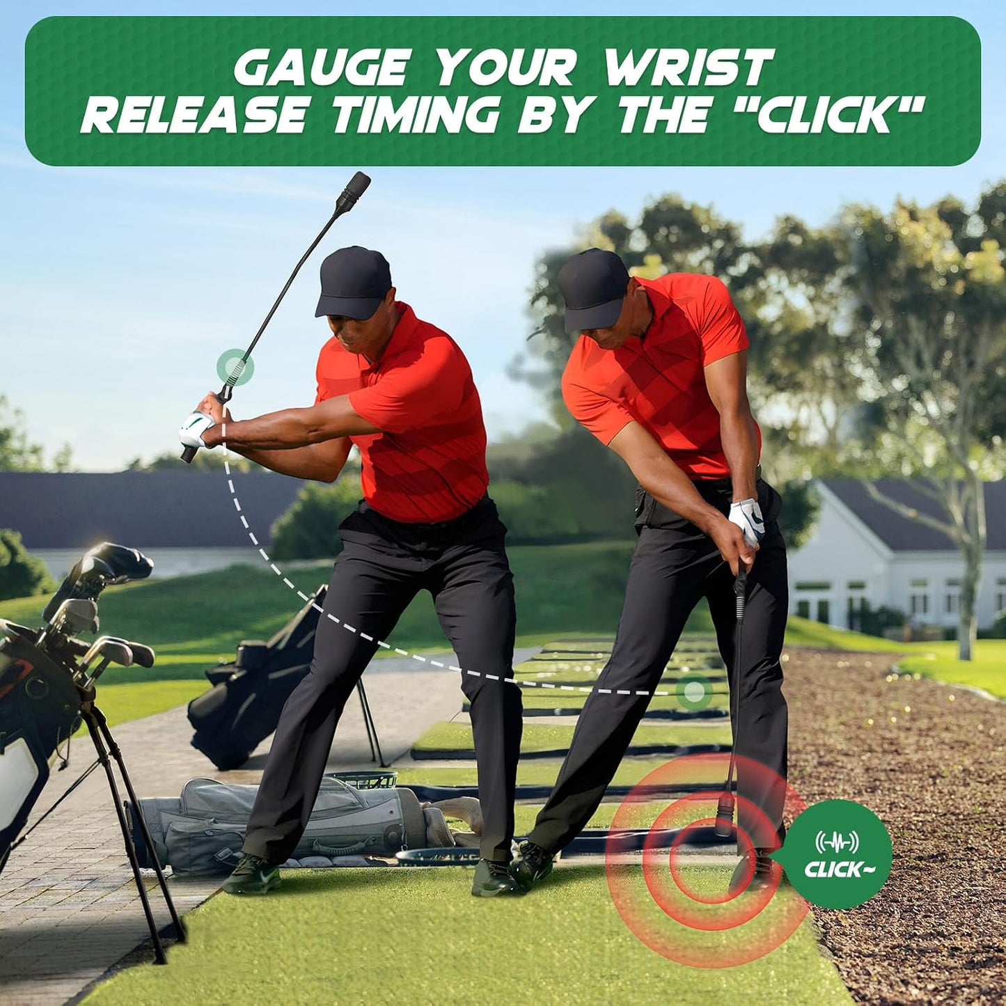 Click Stick Entrenador de Golf para Ritmo y Equilibrio