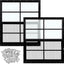 2 Ventanas Cobertizo Negro 24x27pulg Vidrio Templado
