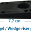 2 Pzas almohadillas goma para longboard negro 0.118-0.551"