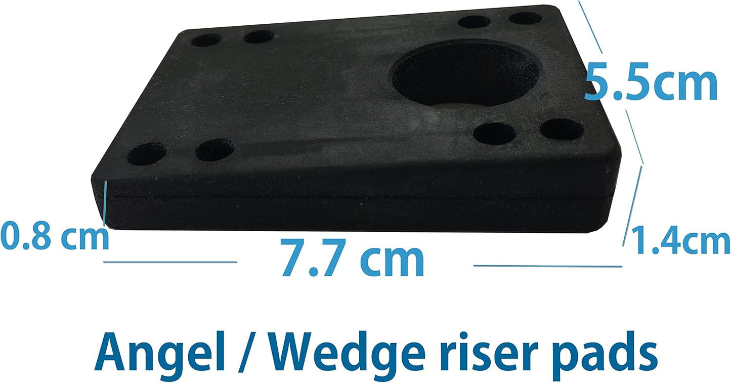 2 Pzas almohadillas goma para longboard negro 0.118-0.551"