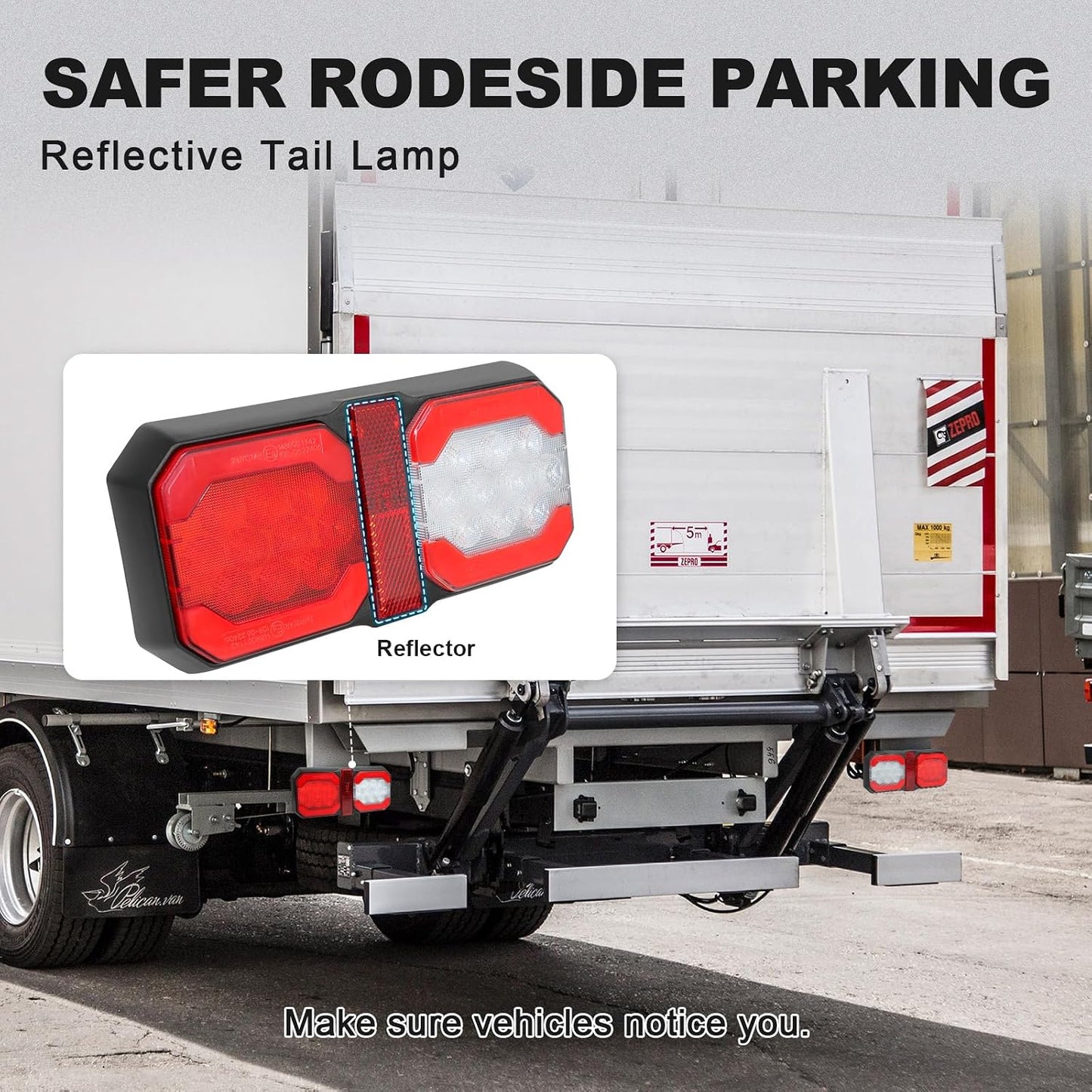 Luces traseras RV dobles 52 LED con reversa y reflector