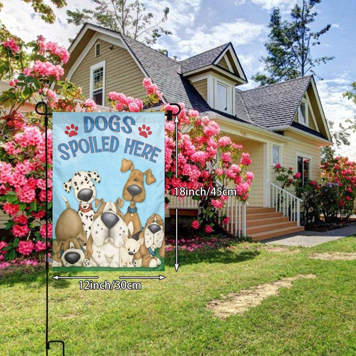 Bandera jardín perro doble cara resistente decoración patio