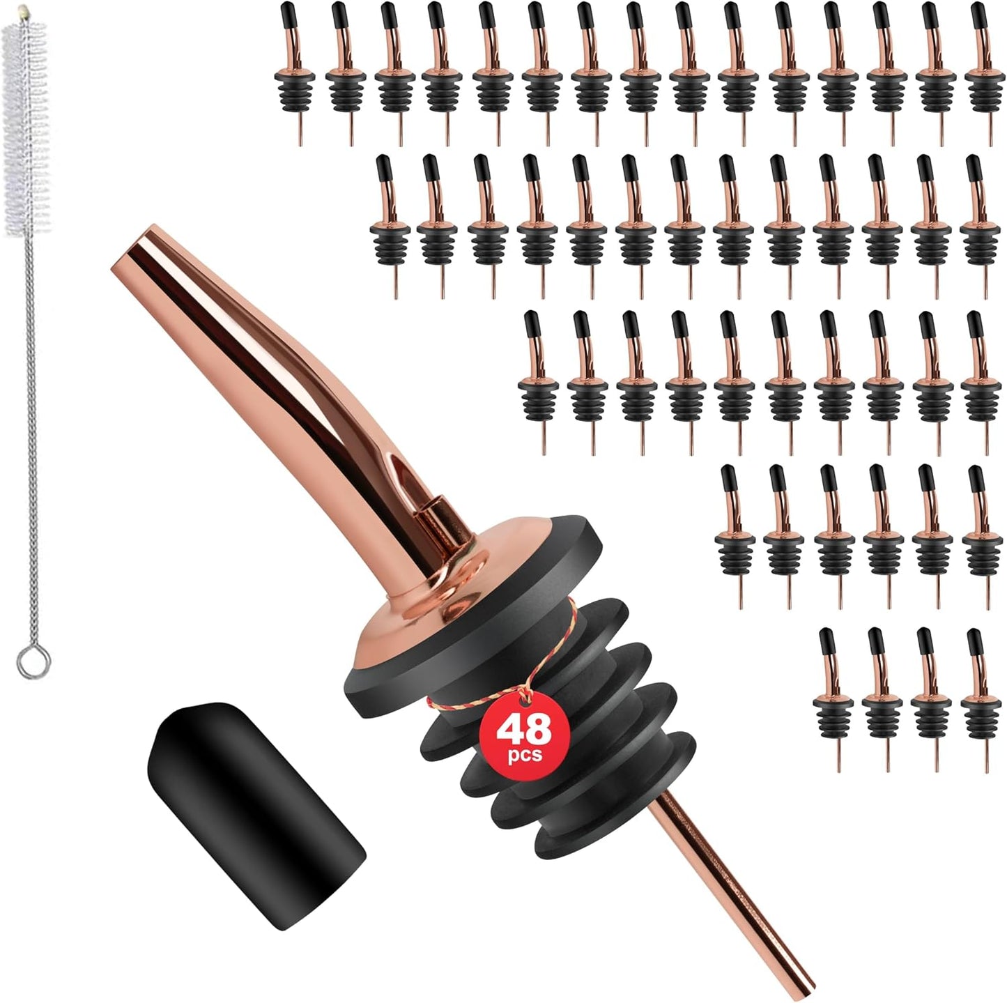 48 Vertedores Acero Inox para Alcohol Vino Dispensador Oro Rosa