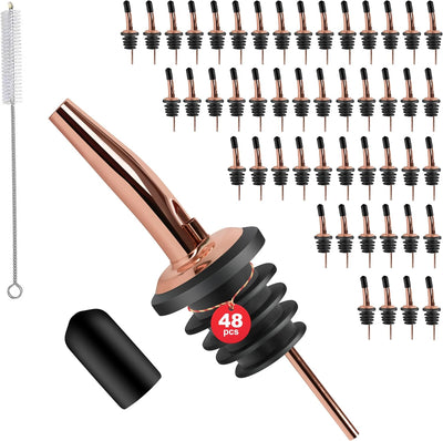 48 Vertedores Acero Inox para Alcohol Vino Dispensador Oro Rosa