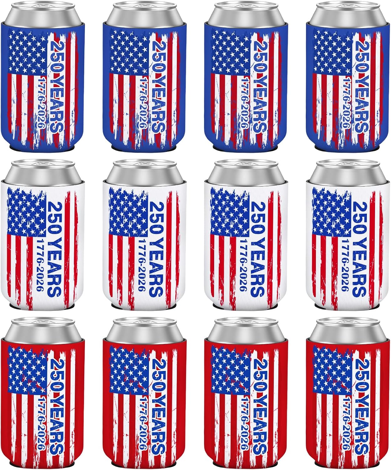Fundas enfriadoras neopreno bandera EE.UU. 12uds color patriótico